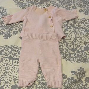 Rene Rofe Soft Pink Knit Baby Set
